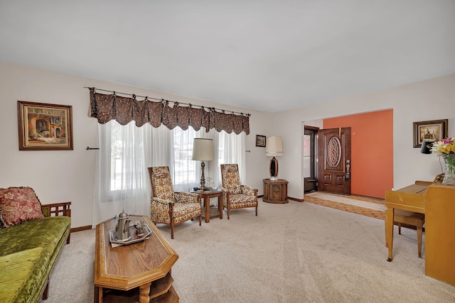 view of carpeted living room