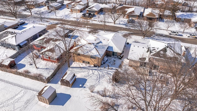 view of snowy aerial view