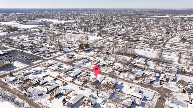 view of snowy aerial view