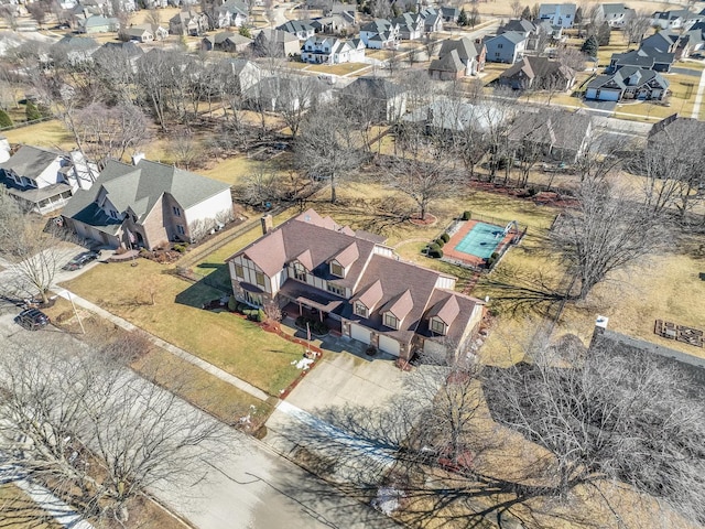 drone / aerial view featuring a residential view