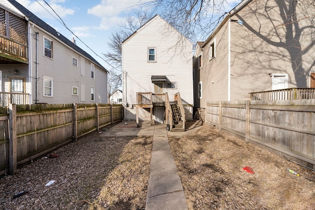 view of yard featuring a deck