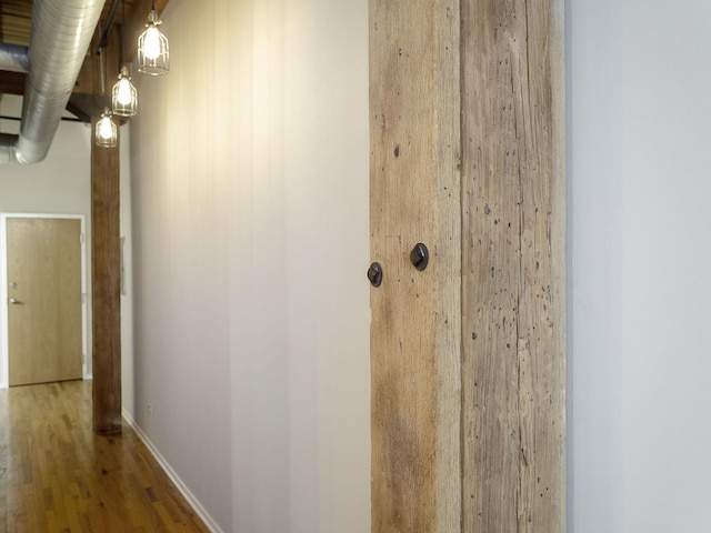 interior space with hardwood / wood-style floors