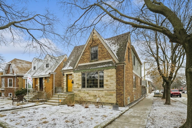 view of tudor-style house