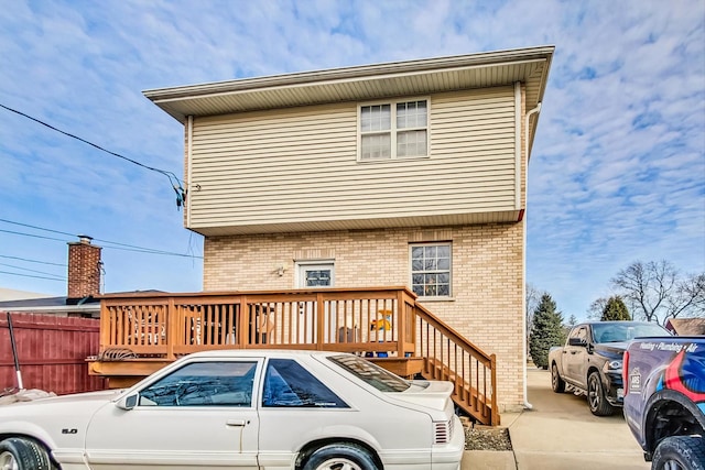 exterior space with a wooden deck