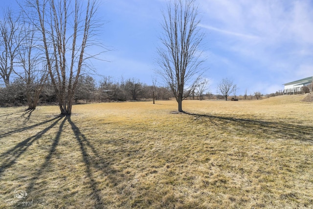 view of yard featuring a rural view