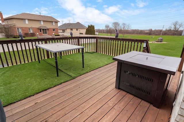 8430 Horizon Ct, Tinley Park, IL 60487 - wooden terrace with a lawn