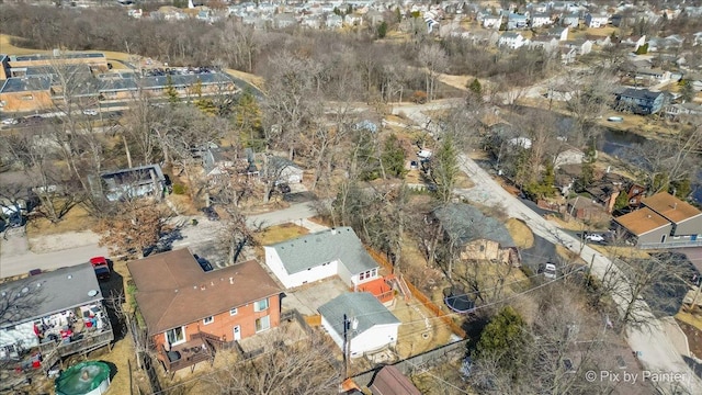 bird's eye view with a residential view