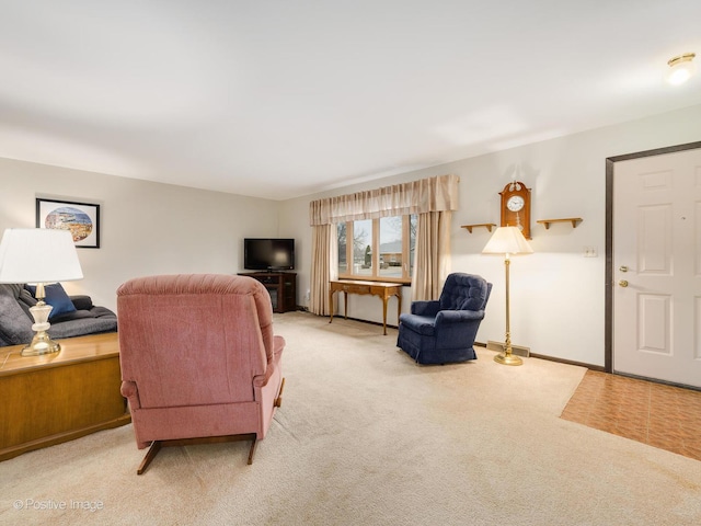 view of carpeted living room