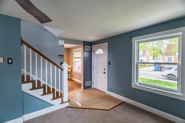 view of foyer entrance