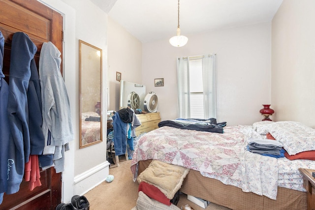 bedroom with carpet floors