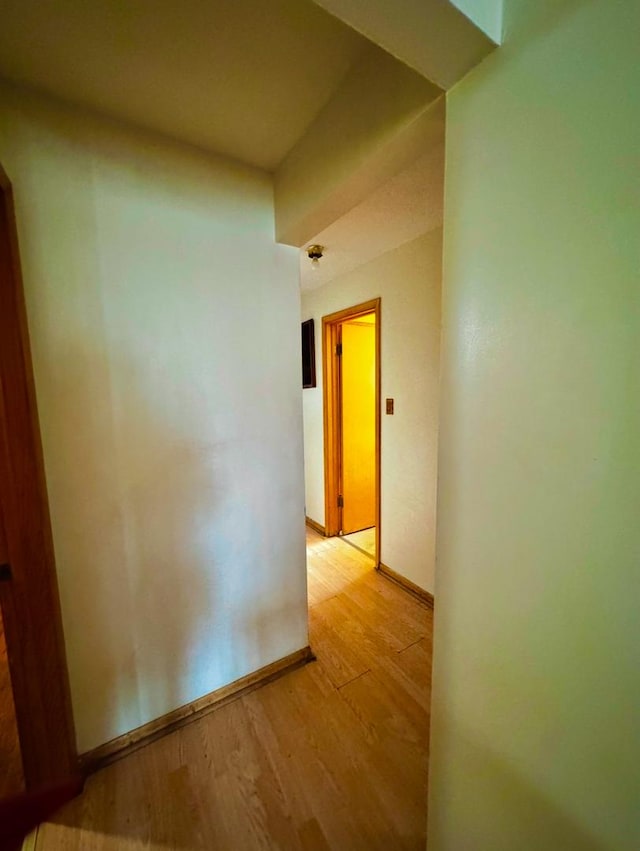 hall featuring light hardwood / wood-style flooring