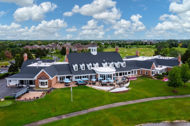 aerial view featuring a residential view