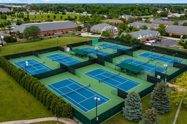 drone / aerial view featuring a residential view