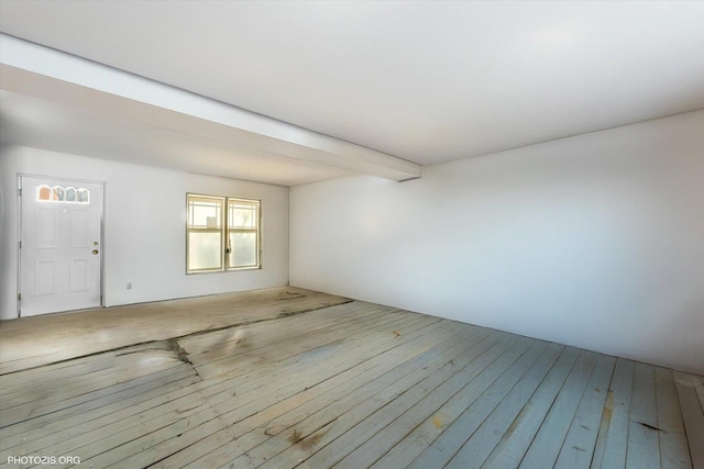 interior space with hardwood / wood-style floors