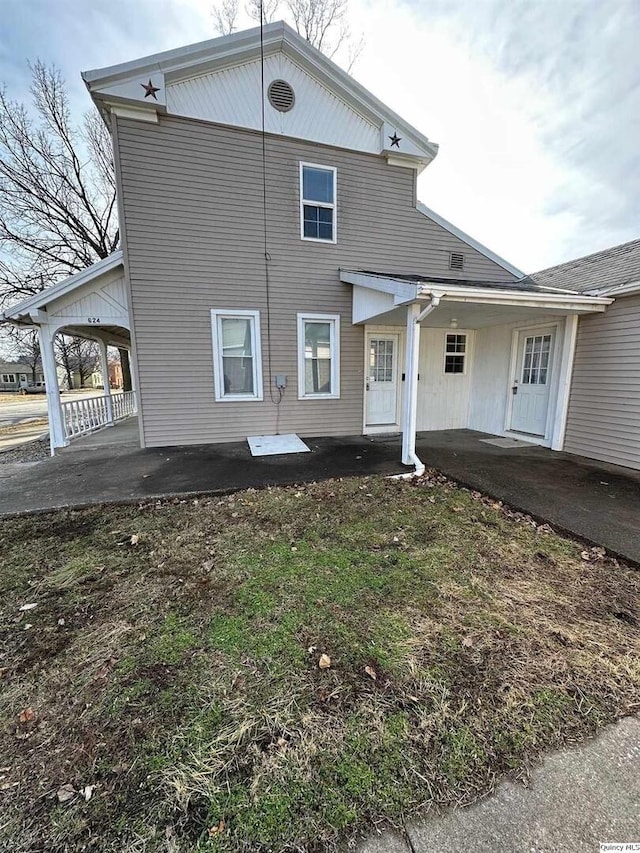 view of rear view of property