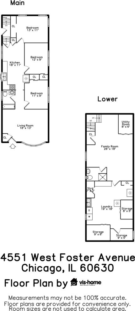 4551 W Foster Ave, Chicago, IL 60630 - floor plan