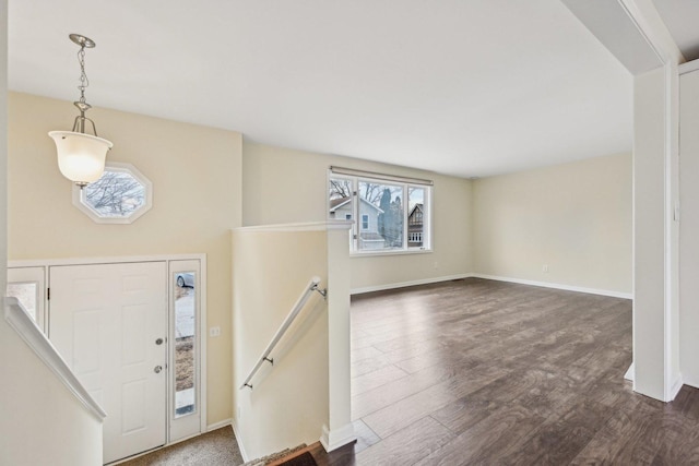 entryway featuring dark hardwood / wood-style floors