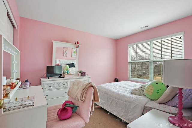 view of carpeted bedroom