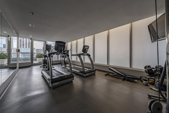 view of exercise room