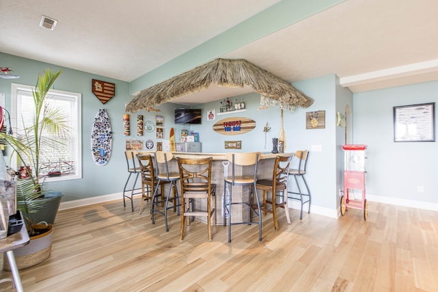 kitchen featuring light hardwood / wood-style flooring