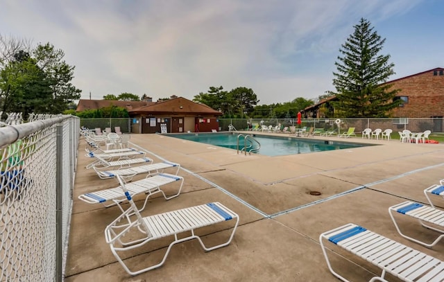 view of pool with a patio