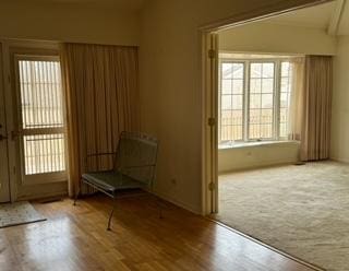 interior space featuring hardwood / wood-style flooring