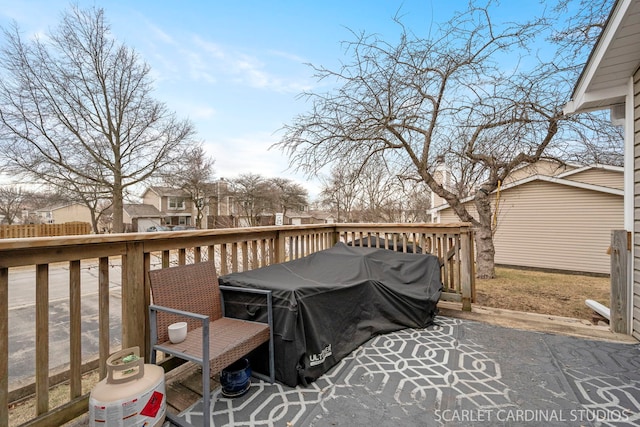 deck with grilling area