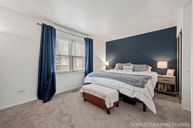 view of carpeted bedroom