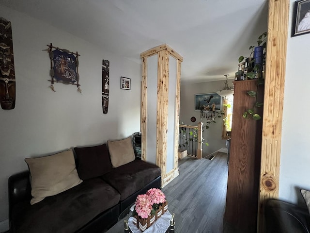 living room featuring hardwood / wood-style floors