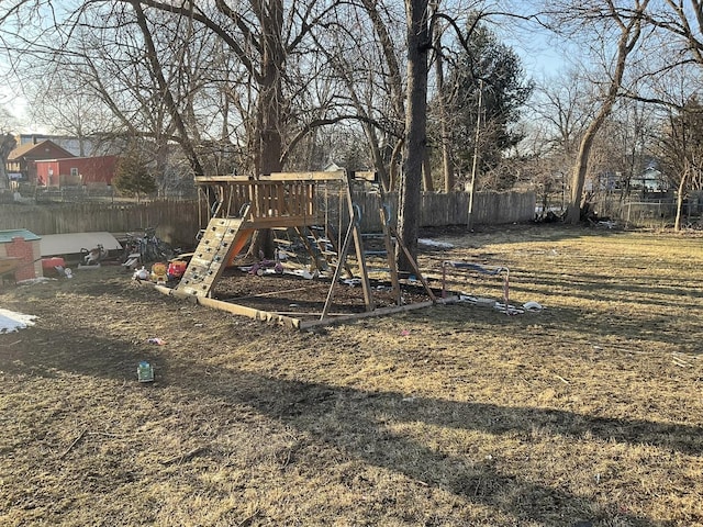 view of jungle gym