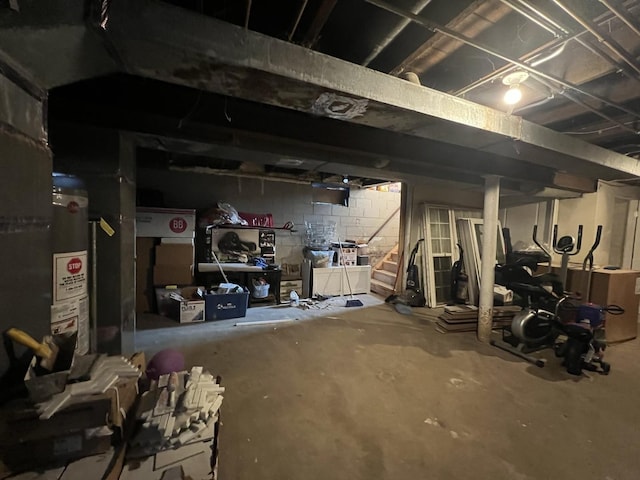 view of basement