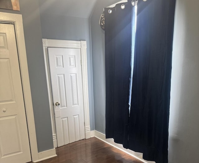 interior space featuring dark hardwood / wood-style flooring