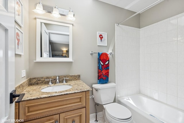 37580 N Fairfield Rd, Lake Villa, IL 60046 - full bathroom with toilet, vanity, and shower / tub combination