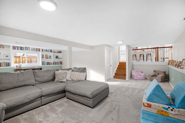 view of carpeted living room