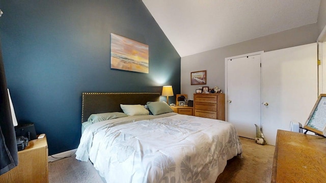 803 Irvine Rd Unit 803, Champaign, IL 61822 - bedroom with light carpet and lofted ceiling