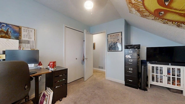 803 Irvine Rd Unit 803, Champaign, IL 61822 - office area with light carpet and lofted ceiling