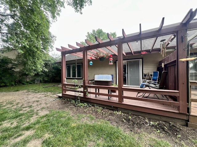 803 Irvine Rd Unit 803, Champaign, IL 61822 - deck with a pergola and a grill