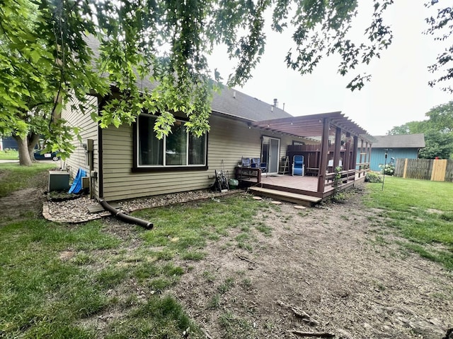 803 Irvine Rd Unit 803, Champaign, IL 61822 - rear view of house with a pergola and a wooden deck