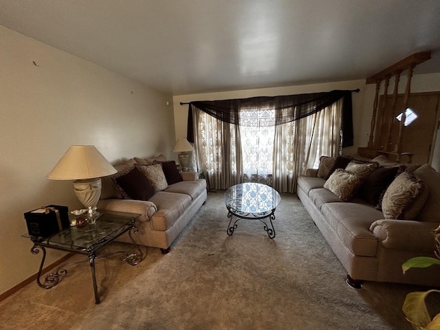 view of carpeted living room