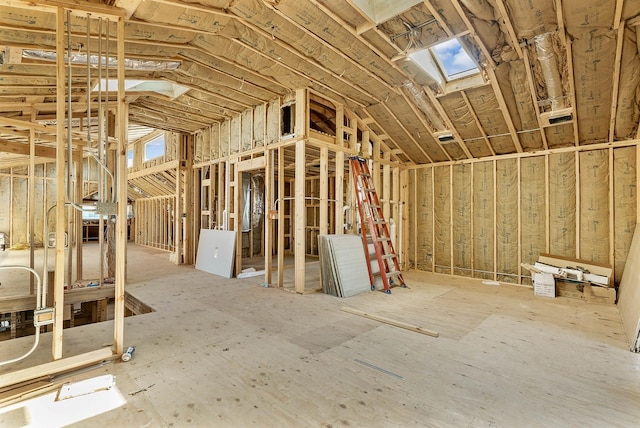 misc room featuring lofted ceiling