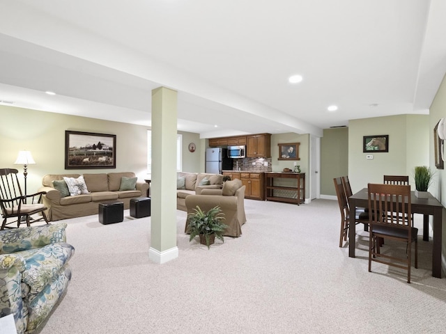 view of carpeted living room