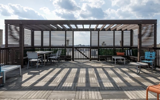 view of patio / terrace with a pergola