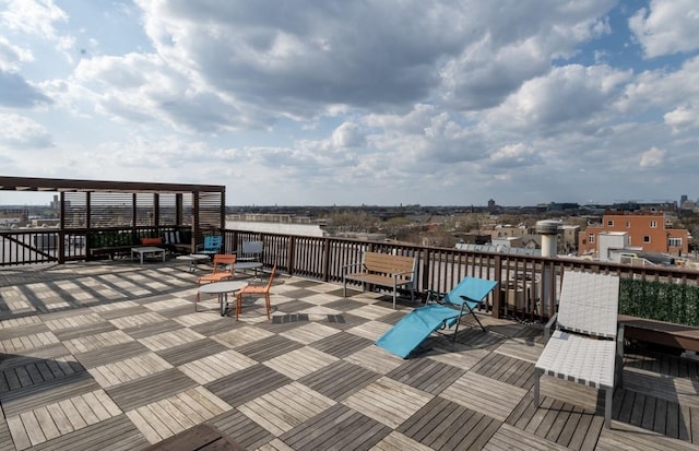 view of wooden terrace