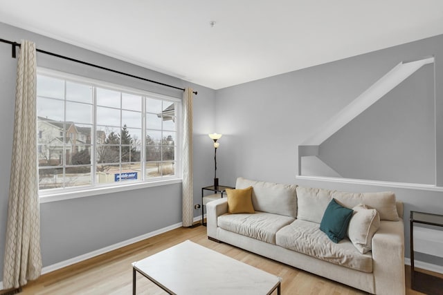 living room featuring hardwood / wood-style floors