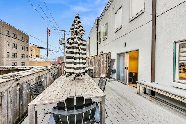 view of wooden terrace