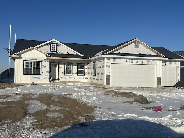 property under construction with a garage