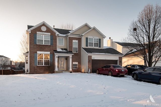 view of front of home featuring a garage