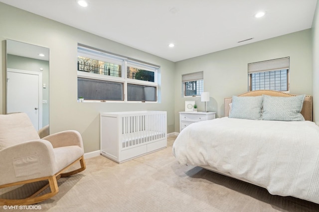 view of carpeted bedroom