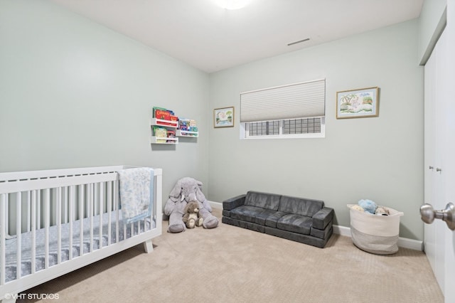 view of carpeted bedroom