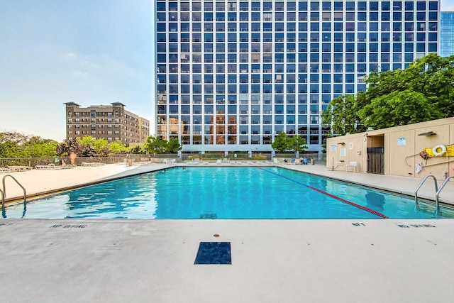 view of pool with a patio area